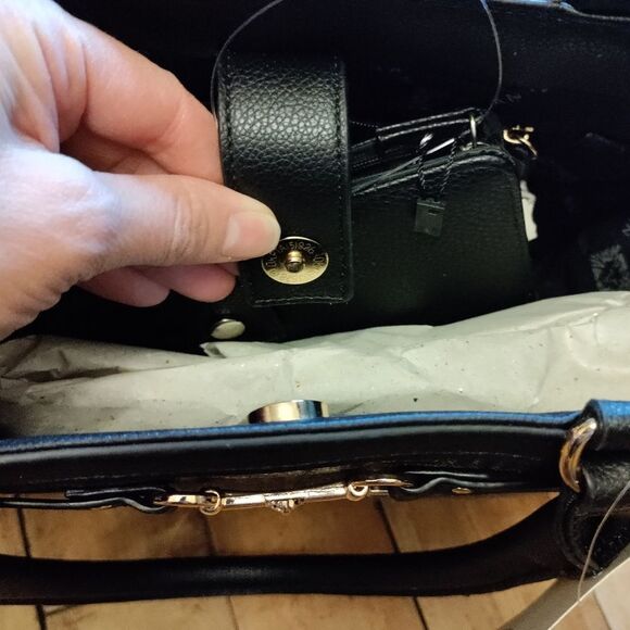 Anne Klein purse tote handbag black brown new signature gift new tags wallet - Picture 16 of 16